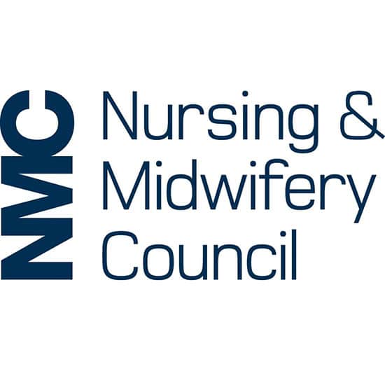 Nursing and Midwifery Council logo.